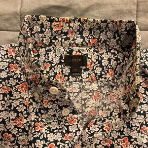 J. Crew Floral Pop-over SS Shirt